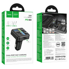 FM Модулятор (Автомобільний зарядний пристрій) Hoco E89 Libre 45W