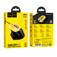 Мишка Games дротова Hoco GM31 Overlord з підсвіткою BLACK-YELLOW