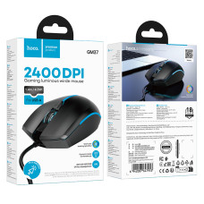 Мишка дротова Hoco GM37 Wonderful gaming (з підсвіткою, 4 швидкості)