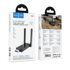 Портативний модем WiFi роутер Hoco HI34 WiFi6 USB (2 антени)