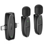 Бездротовий петличний мікрофон Hoco L15 Dual-mic Lightning+Type-C