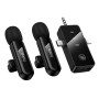 Бездротовий петличний мікрофон Hoco L20C Fair dual-mic Lighthing+Type-C+3.5mm