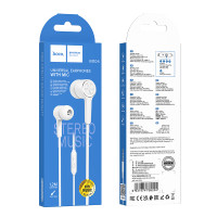 Навушники Hoco M104 Gamble universal earphones 3.5mm WHITE