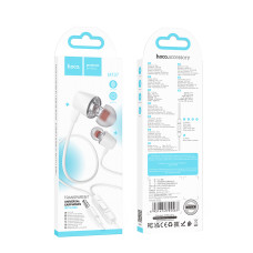 Навушники Hoco M107 Discoverer universal 3.5mm WHITE