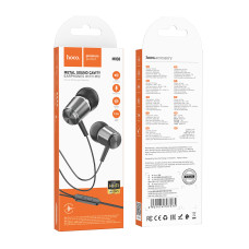 Навушники Hoco M108 Spring metal universal 3.5mm GREY