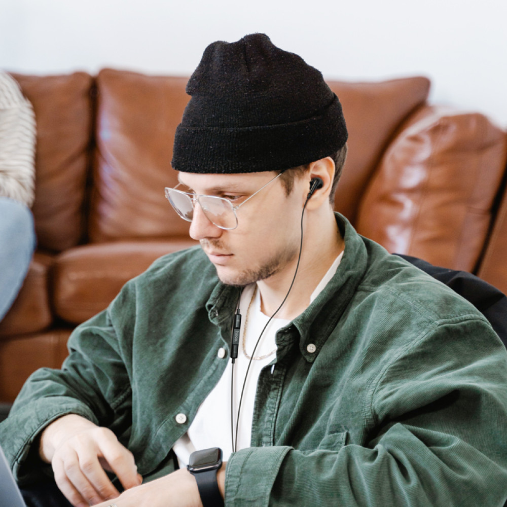 Навушники Hoco M101 Pro Crystal sound wire-controlled digital Type-C