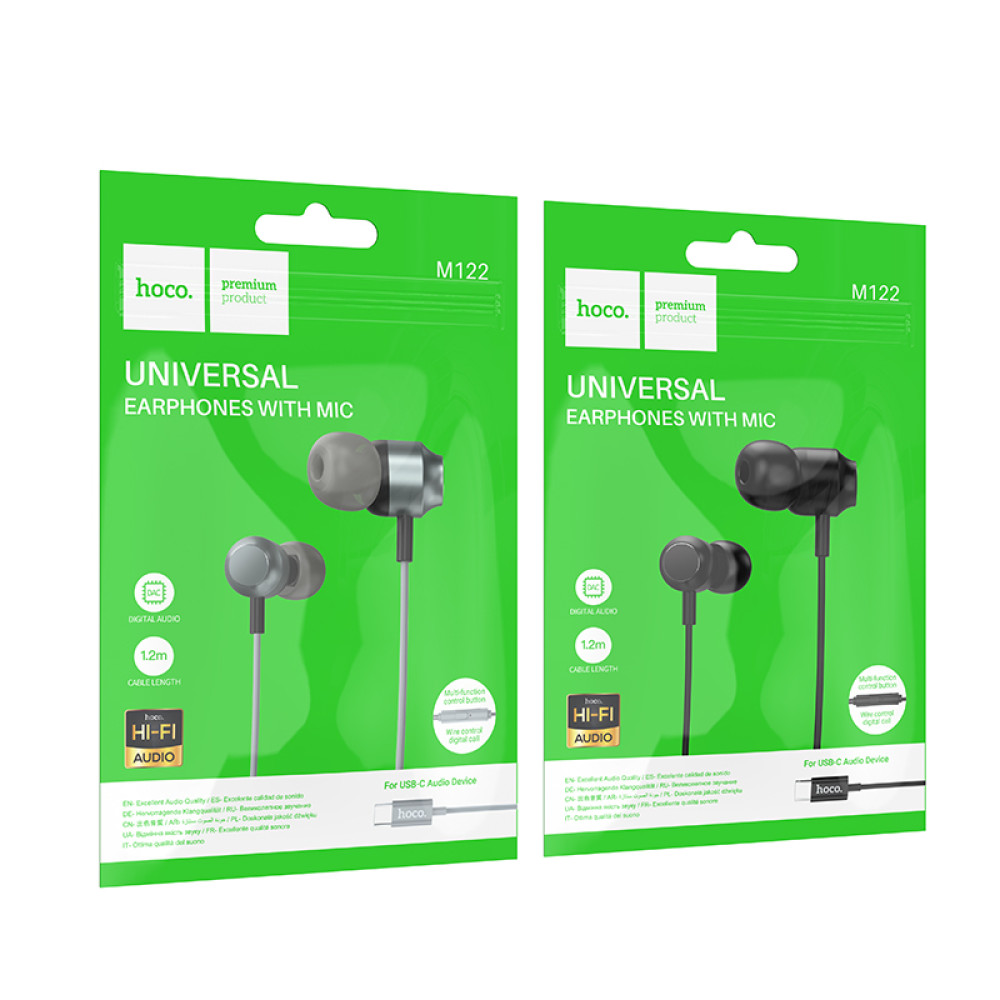 Навушники Hoco M122 Power metal universal Type-C