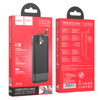УМБ Power Bank Hoco J114 Charger 10000mAh (with cable Type-C+Lightning+Micro)