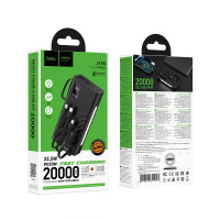 УМБ Power Bank Hoco J155 Shine 20000mAh 22.5W+PD20W з ліхтарем (with cable Type-C+Micro+Lightning+USB)