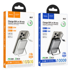 УМБ Power Bank Hoco Q43 Clever 10000mAh PD20W з бездротовою зарядкою (with cable Type-C+watch charger) 
