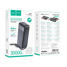 УМБ Power Bank Hoco J163B Wonderful 30000mAh 2A (with cable Lightning+Micro+Type-C+USB)