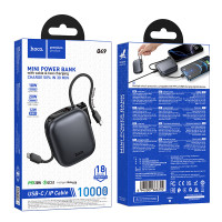 УМБ Power Bank Hoco Q49 Peak 10000mAh PD20W+QC3.0 (with cable Type-C+Lightning)