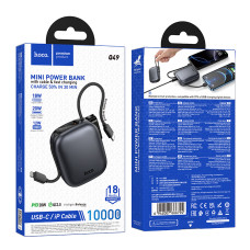 УМБ Power Bank Hoco Q49 Peak 10000mAh PD20W+QC3.0 (with cable Type-C+Lightning)