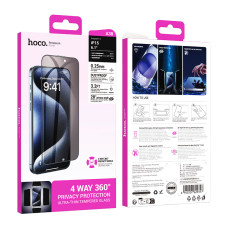 Захисне скло Hoco 360-degree privacy protection full-screen tempered glass iPhone 15 Pro (A38)