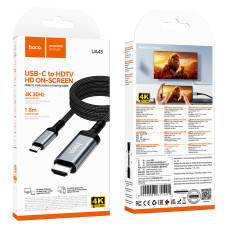 Кабель Hoco UA43 Type-C male to HDMI (HDTV) male 4K 30Hz 1.8m