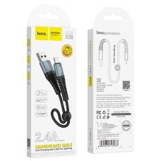Data Cable Hoco X38 Cool Lightning 0.25m