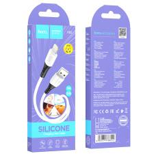 Data Cable Hoco X82 Silicone Lightning 2.4A 1m