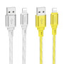 Data Cable Hoco X98 Crystal ice silicone Lightning 2.4A 1m