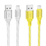 Data Cable Hoco X98 Crystal ice silicone Micro 2.4A 1m