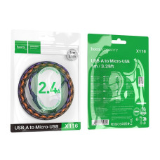 Data Cable Hoco X116 Meridian Micro 2.4A 1m