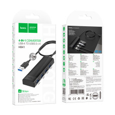 USB HUB Hoco HB41 Easy safety 4-in-1 (USB to USB3.0*4) 1.2m