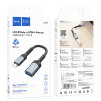 УЦІНКА Перехідник OTG Hoco UA24 Type-C male to USB female 3.0 (пошкоджена упаковка)