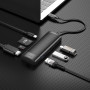 USB-C HUB Hoco HB43 Easy safe 7-in-1 multi-function converter (Type-C to USB3.0+USB2.0+USB-C+TF+SD+USB-C PD100W+HDTV) 0.2m