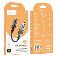 Перехідник Hoco LS37 Spirit transparent digital audio converter 3.5mm to Type-C