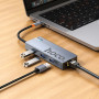 USB-C HUB Hoco HB51 Wow 6in1 multi-function (Type-C to HDTV+RJ45+PD+USB3.0*3)