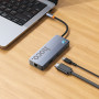 USB-C HUB Hoco HB51 Wow 6in1 multi-function (Type-C to HDTV+RJ45+PD+USB3.0*3)