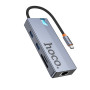 USB-C HUB Hoco HB52 Wow 8in1 multi-function (Type-C to HDTV+RJ45+SD,TF+PD+Type-C3.0+USB3.0*2)