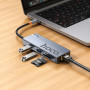 USB-C HUB Hoco HB52 Wow 8in1 multi-function (Type-C to HDTV+RJ45+SD,TF+PD+Type-C3.0+USB3.0*2)