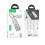 USB-C HUB Hoco HB52 Wow 8in1 multi-function (Type-C to HDTV+RJ45+SD,TF+PD+Type-C3.0+USB3.0*2)