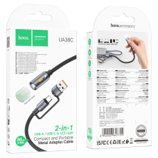 Перехідник Hoco UA38C USB+Type-C to LED light