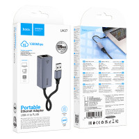 Перехідник Hoco UA37 USB to RJ45 ethernet (1000 Mbps)