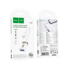 Перехідник OTG Hoco UA39 Crystal Lightning male to USB2.0 female