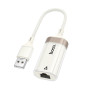Перехідник OTG Hoco UA41 Crystal USB to RJ45 (100 mbps)