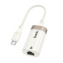 Перехідник OTG Hoco UA41B Crystal Type-C male to RJ45 female (100 mbps)