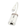 Перехідник OTG Hoco UA41B Crystal Type-C male to RJ45 female (100 mbps)