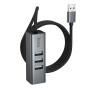 USB HUB Hoco HB1D 4in1 (USB to USB2.0*3+RJ45)