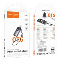 Перехідник OTG Hoco UA46A Victory Lightning male to Type-C female