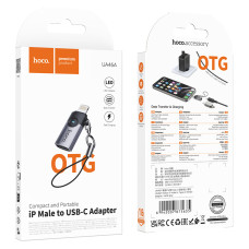 Перехідник OTG Hoco UA46A Victory Lightning male to Type-C female