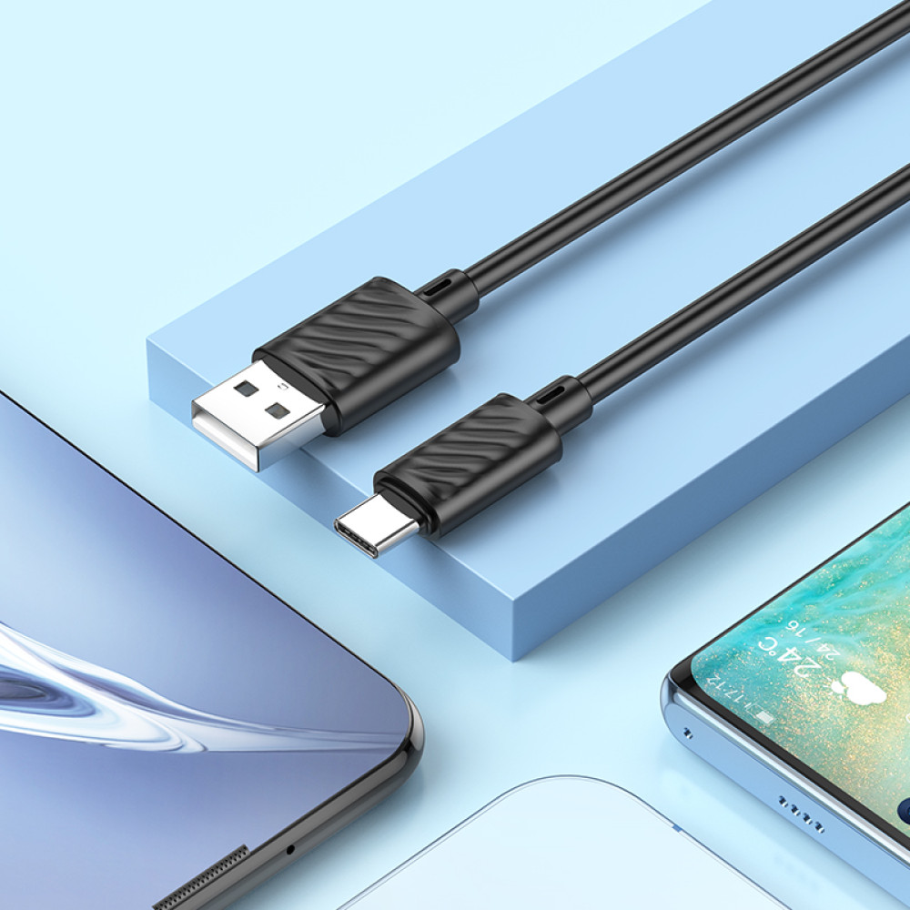 Data Cable Hoco X88 Gratified Type-C 3A 1m