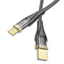 Data Cable Hoco U121 Gold standard Transparent Discovery Edition Type-C 3A 1.2m