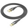Data Cable Hoco U121 Gold standard Transparent Discovery Edition Type-C 3A 1.2m