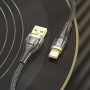 Data Cable Hoco U121 Gold standard Transparent Discovery Edition Type-C 3A 1.2m