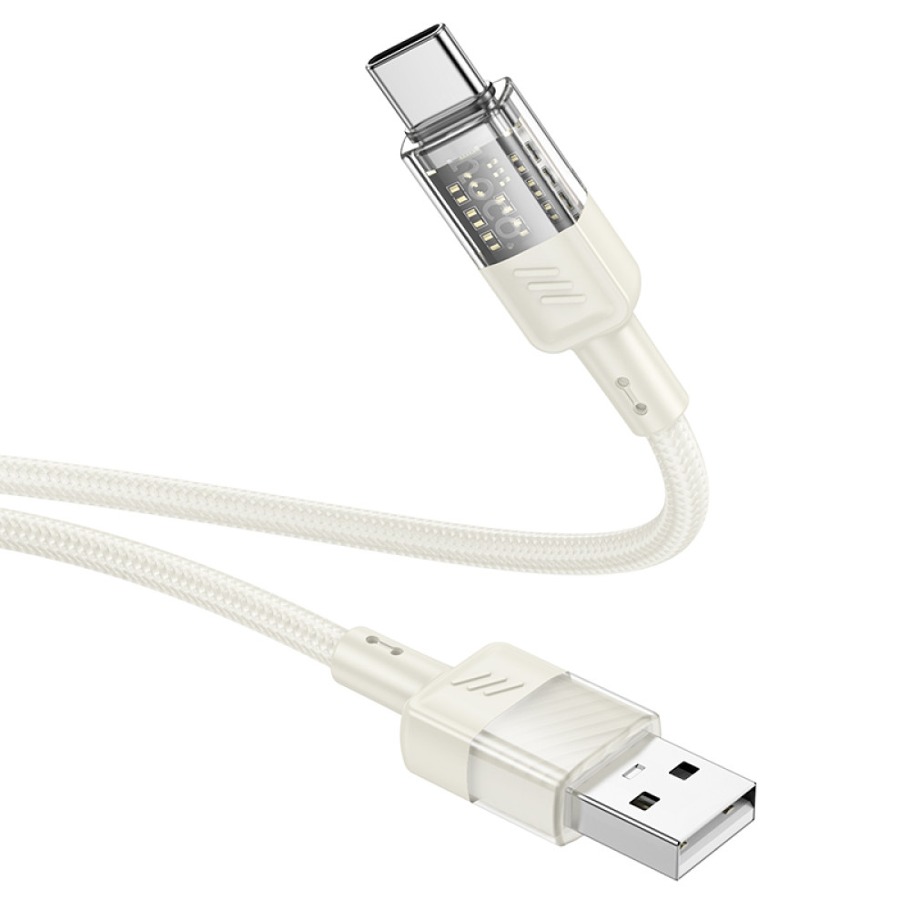 Data Cable Hoco U129 Spirit transparent Type-C 3A 1.2m