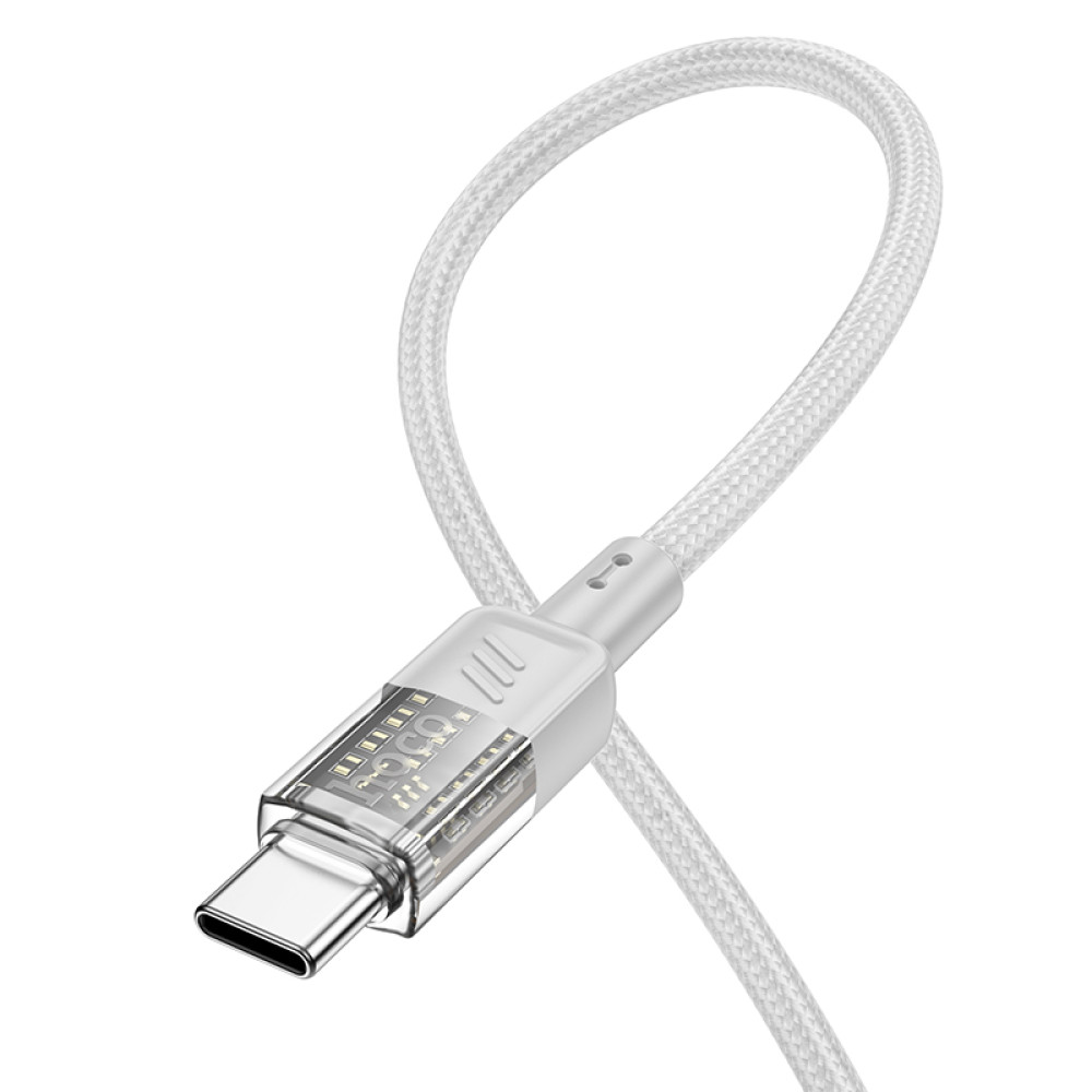 Data Cable Hoco U129 Spirit transparent Type-C 3A 1.2m