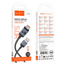 Data Cable Hoco X118 Generous Type-C 5A 1m