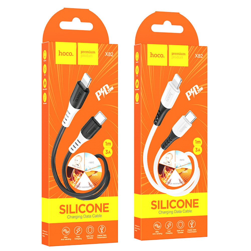 Data Cable Hoco X82 Silicone Type-C to Lightning 1m